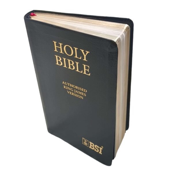 King James Version Red Letter Edition Black Leather Bible Golden Edge