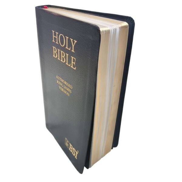 King James Version Red Letter Edition Black Leather Bible Golden Edge - Image 2