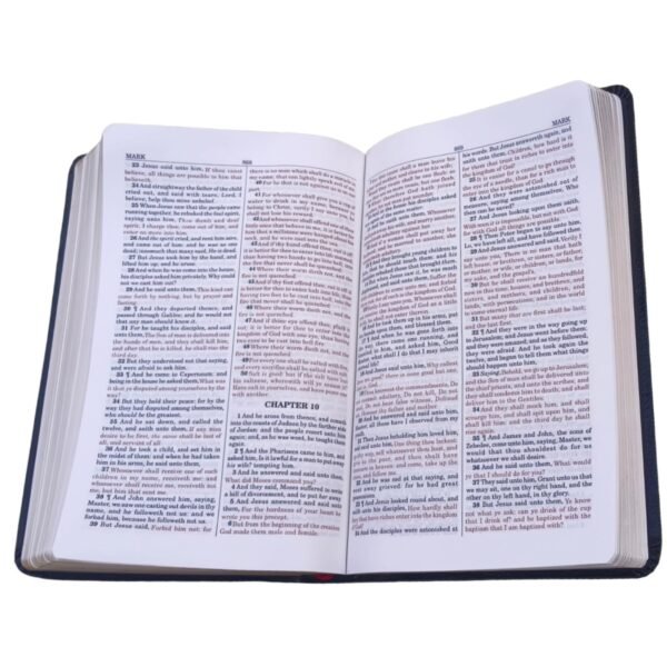King James Version Red Letter Edition Black Leather Bible Golden Edge - Image 7